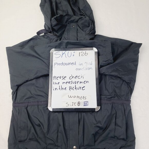 Lululemon Women's Black Hooded Dual Pocket Outdoor Windbrunner Jacket Size 8 - Picture 6 of 6